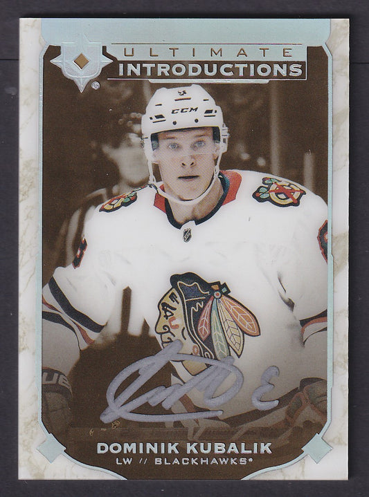 DOMINIK KUBALIK - 2019 Upper Deck Ultimate Introductions Auto #UI-2