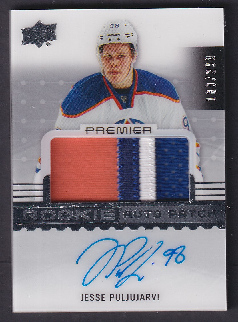 JESSE PULJUJARVI - 2016 Upper Deck Premier Rookie Auto Patch #103, /299