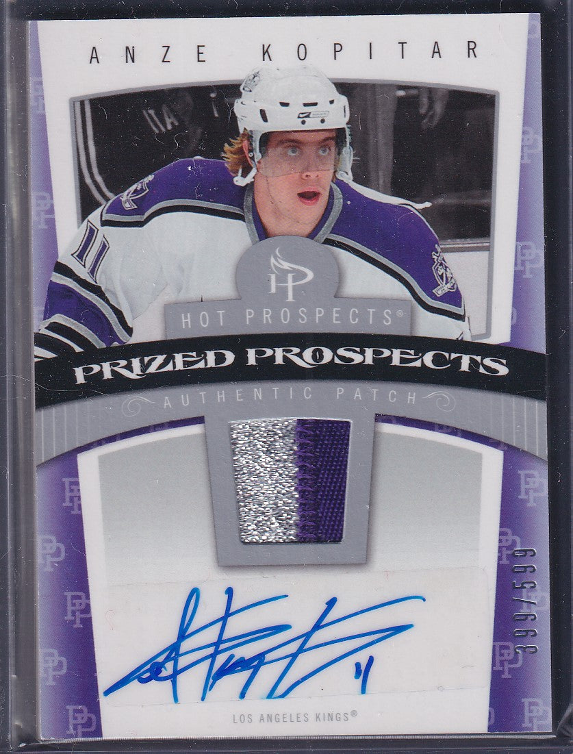 ANZE KOPITAR - 2007 UD Hot Prospects Prized Prospects Rookie Auto #117, /599