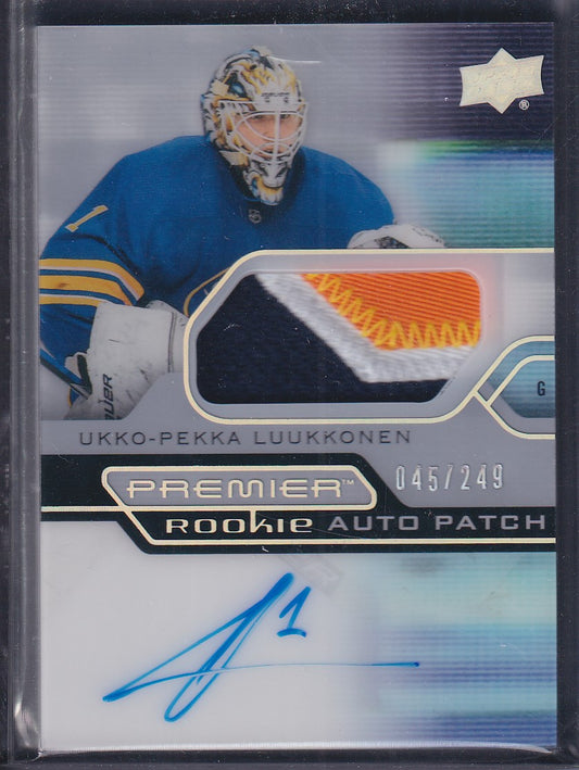 UKKO-PEKKA LUUKKONEN - 2021 Upper Deck Premier Rookie Auto Patch #AR-UL, /249