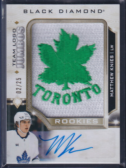 MATTHEW KNIES - 2023 Black Diamond Rookies Team Logo Jumbos Auto #RTL-KN, /25