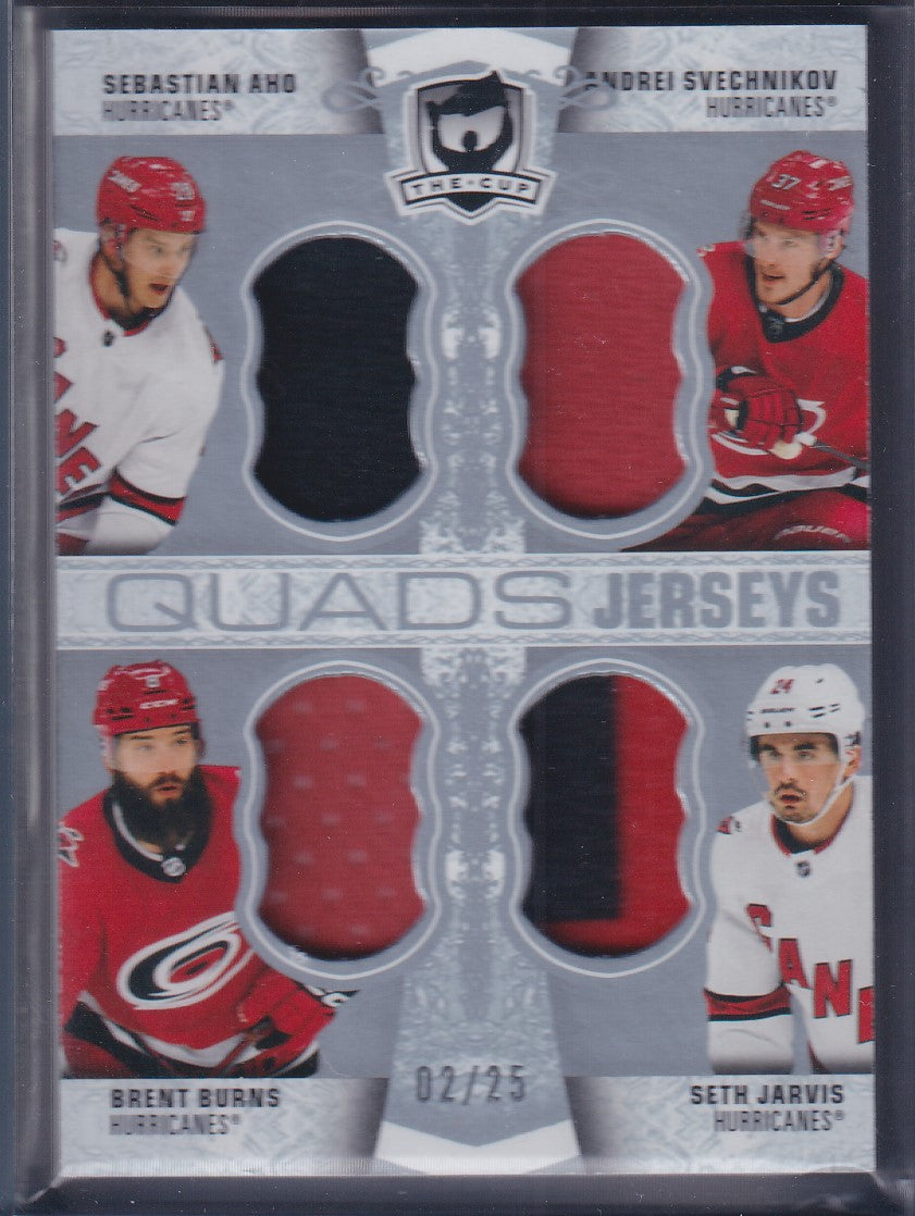 AHO / SVECHNIKOV / BURNS / JARVIS - 2022 Cup Quads Jerseys #C4-BASJ, /25