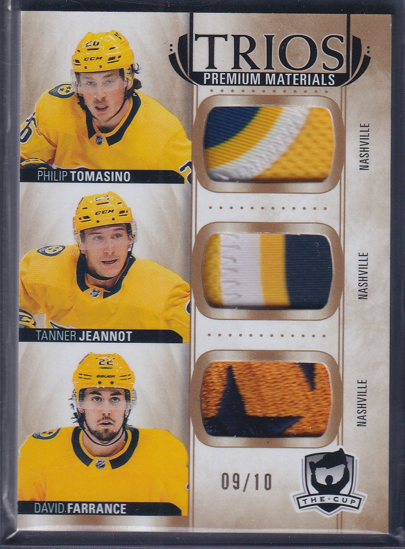 TOMASINO / JEANNOT / FARRANCE - 2021 Cup Trios Premium Materials #C3-TJF, /10