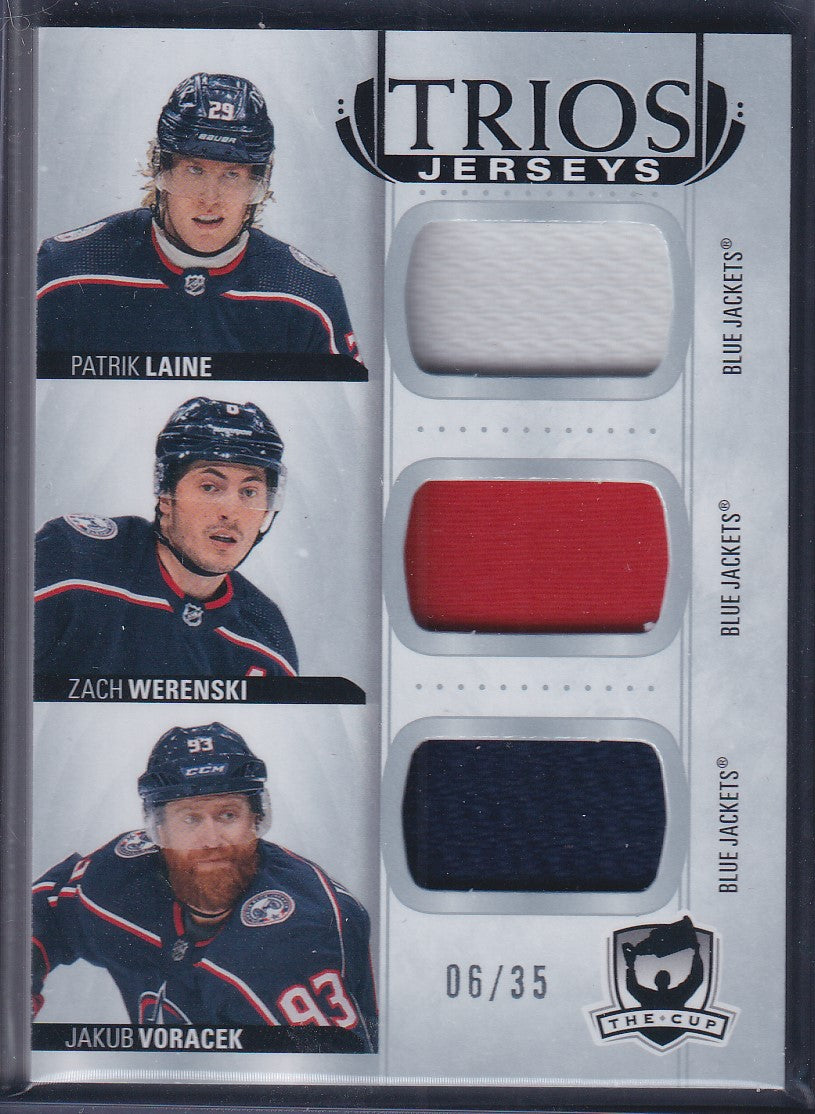 LAINE / WERENSKI / VORACEK - 2021 The Cup Trios Jerseys #C3-VWL, /35