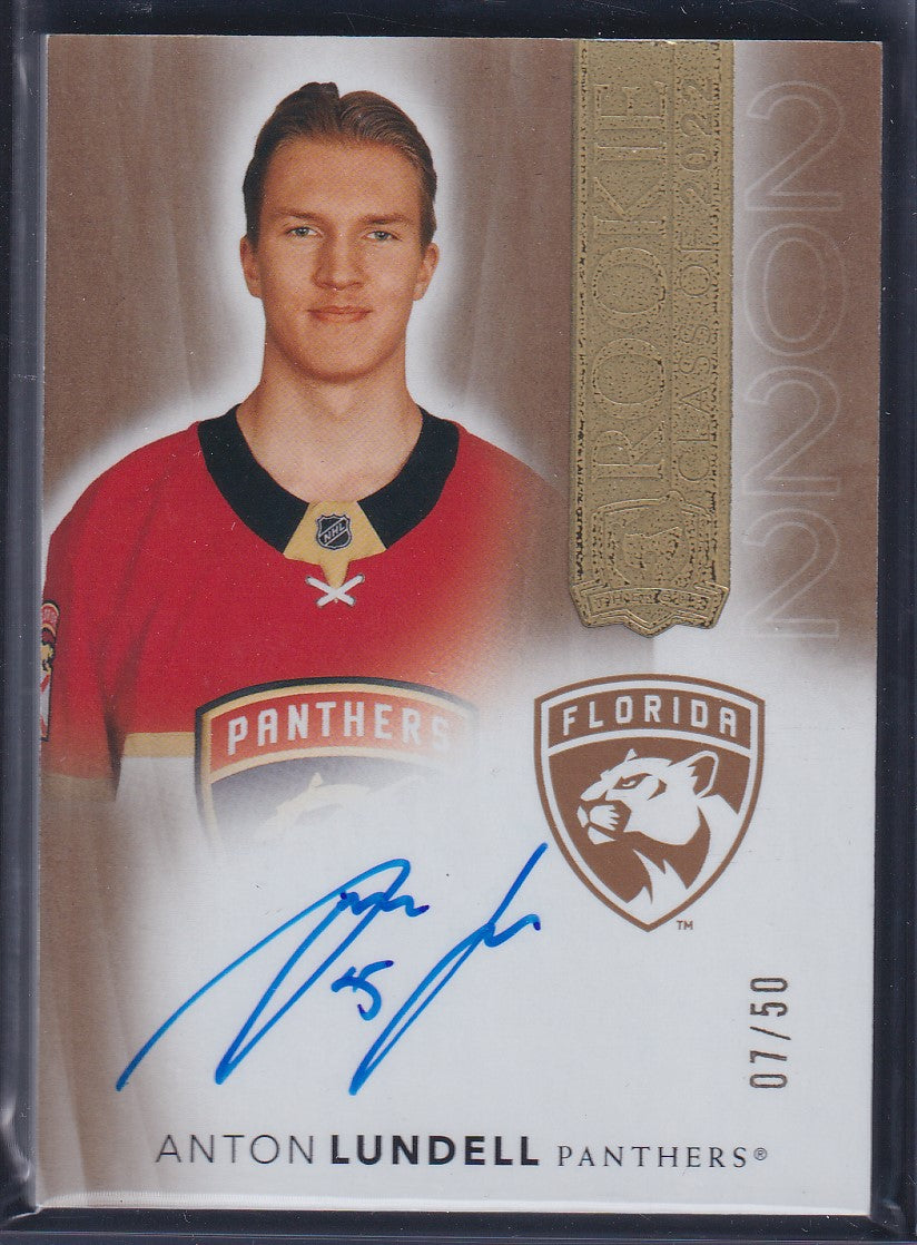 ANTON LUNDELL - 2021 The Cup Rookie Class of 2022 Auto #2022-AL, /50