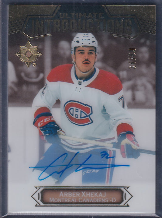 ARBER XHEKAJ - 2022 Upper Deck Ultimate Introductions Rookie Auto #UI-69, /50