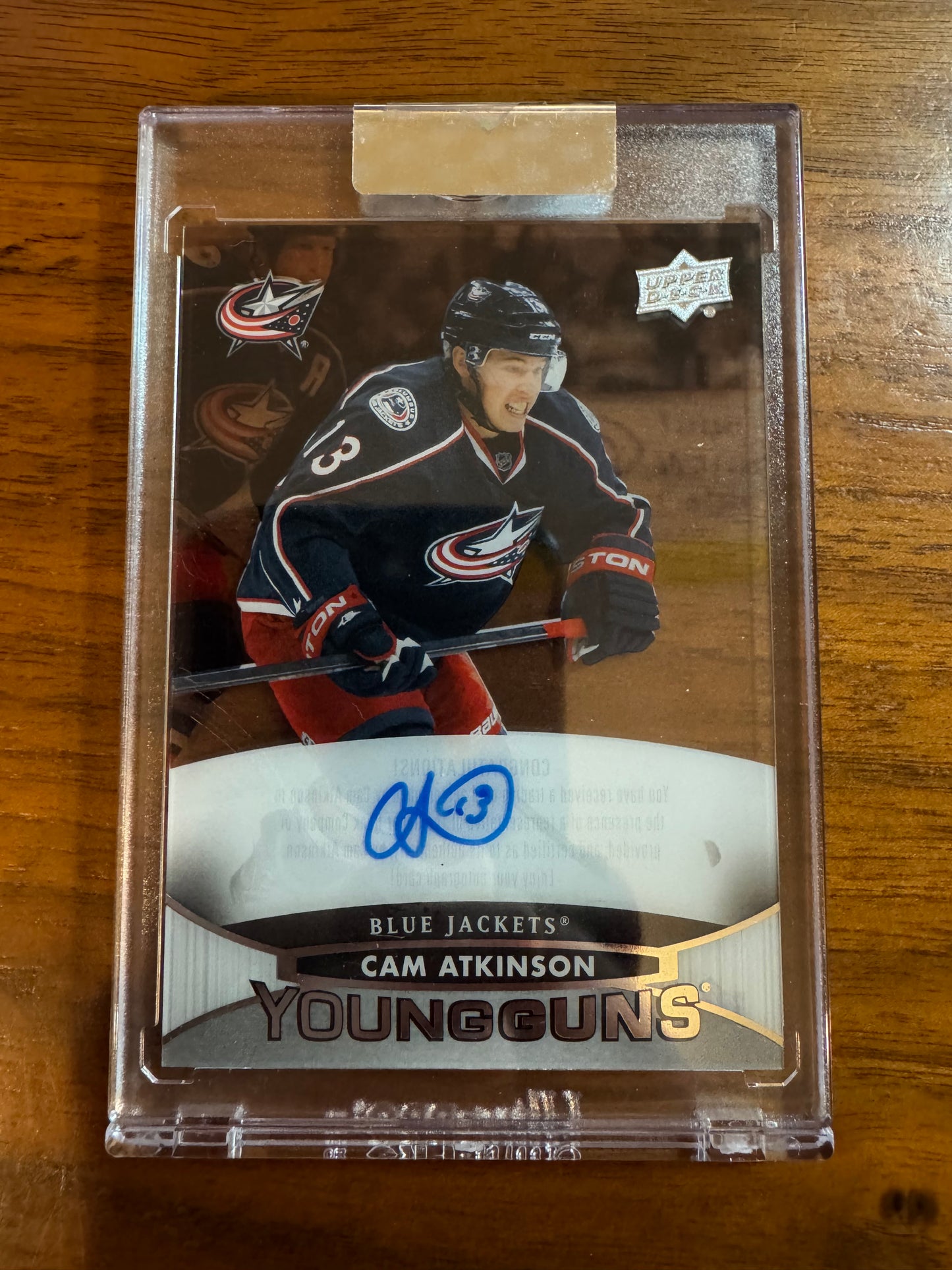 CAM ATKINSON - 2021 Upper Deck Clear Cut Young Guns Auto #RT-CA