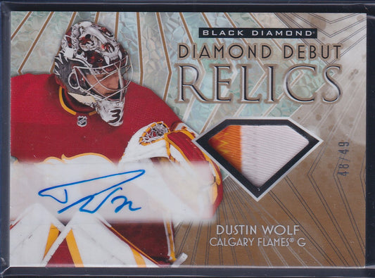 DUSTIN WOLF - 2023 Upper Deck Black Diamond Debut Relics Auto Patch #DD-DW, /49