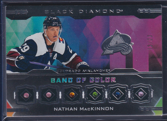 NATHAN MACKINNON - 2023 Upper Deck Black Diamond Band of Color #BC-NM, /23