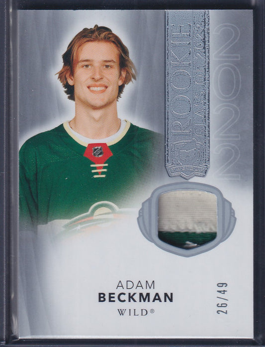 ADAM BECKMAN - 2021 The Cup Rookie Class of 2022 Patch #2022-AB, /49