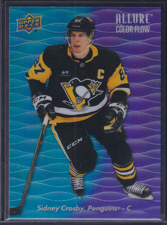 SIDNEY CROSBY - 2023 Upper Deck Allure Color Flow BLUE PURPLE #CF-18