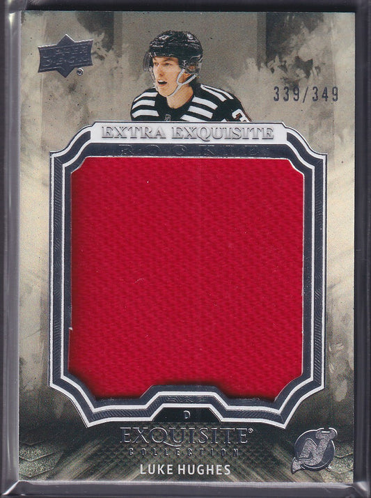 LUKE HUGHES - 2023 UD Extra Exquisite Patch Rookie #ECER-LH, /349