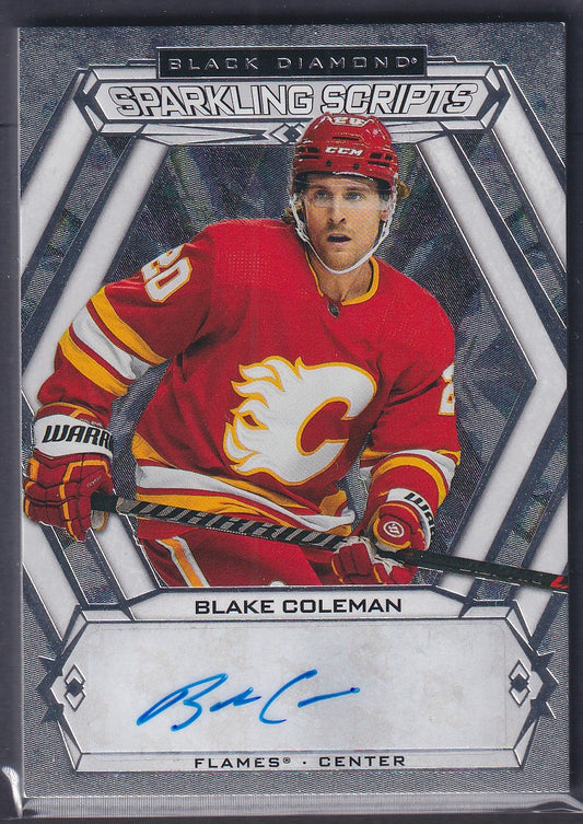 BLAKE COLEMAN - 2023 UD Black Diamond Sparkling Scripts Auto #SC-BC