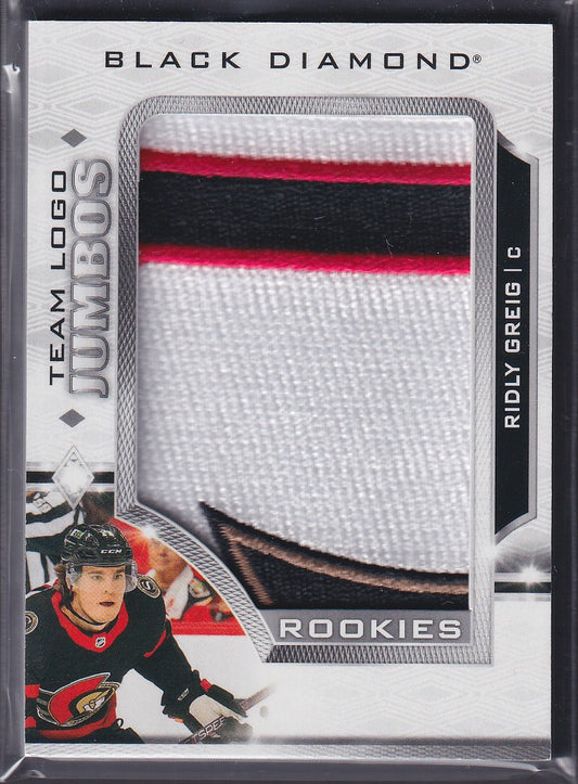 RIDLY GREIG - 2023 UD Black Diamond Team Logo Jumbos Rookie #RTL-RG