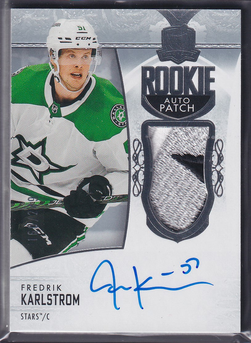 FREDRIK KARLSTROM - 2022 The Cup Rookie Auto Patch #167, /249