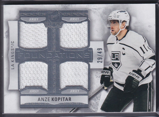 ANZE KOPITAR - 2022 The Cup Foundations Quad Patch #F-AK, /49