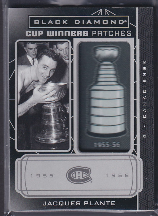 JACQUES PLANTE - 2023 UD Black Diamond Cup Winners Patches #CW-JP