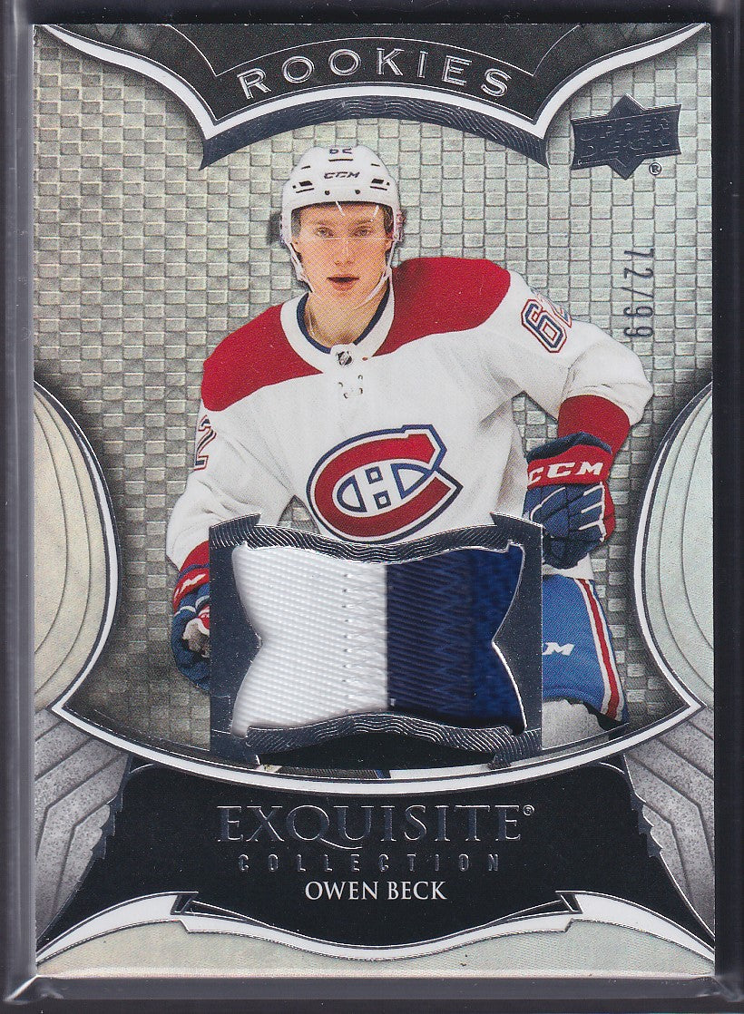 OWEN BECK - 2023 UD Exquisite Rookies Patch #RP-OB, /99