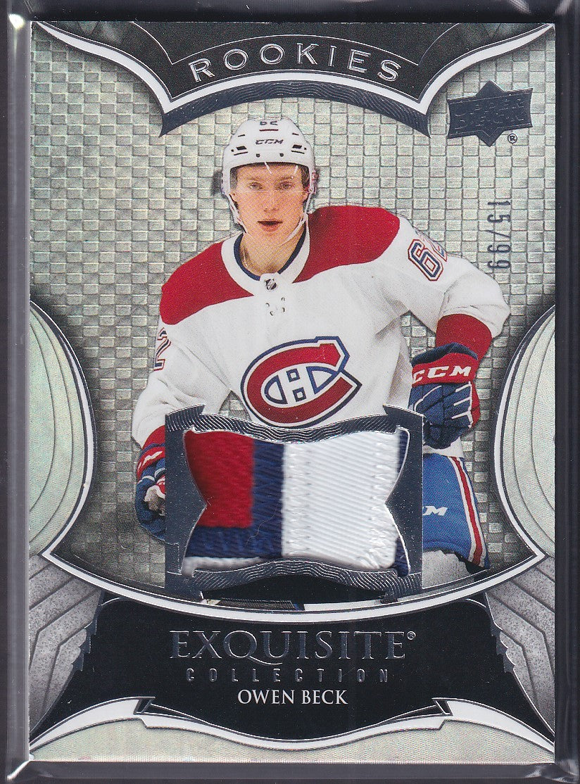 OWEN BECK - 2023 UD Exquisite Rookies Patch #RP-OB, /99