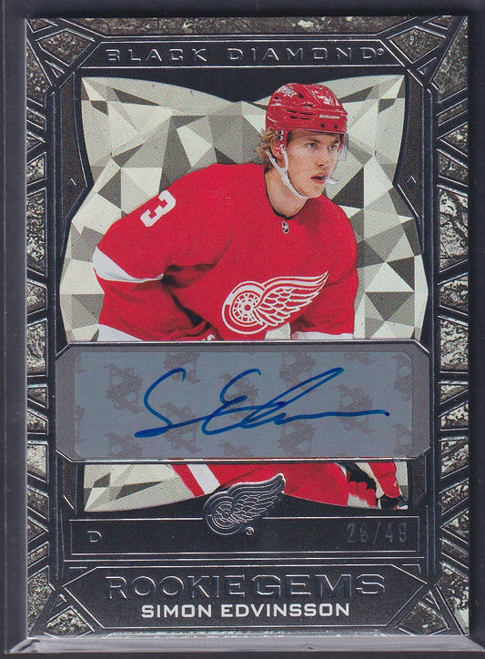 SIMON EDVINSSON - 2023 UD Black Diamond Rookie Gems Auto #RG-SE, /49