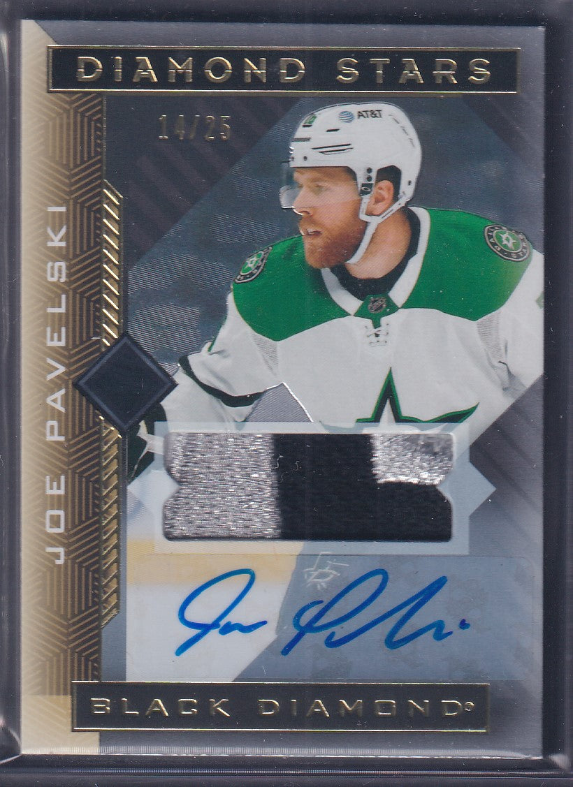 JOE PAVELSKI - 2021 UD Black Diamond Stars Auto Patch #BDS-JP, /25