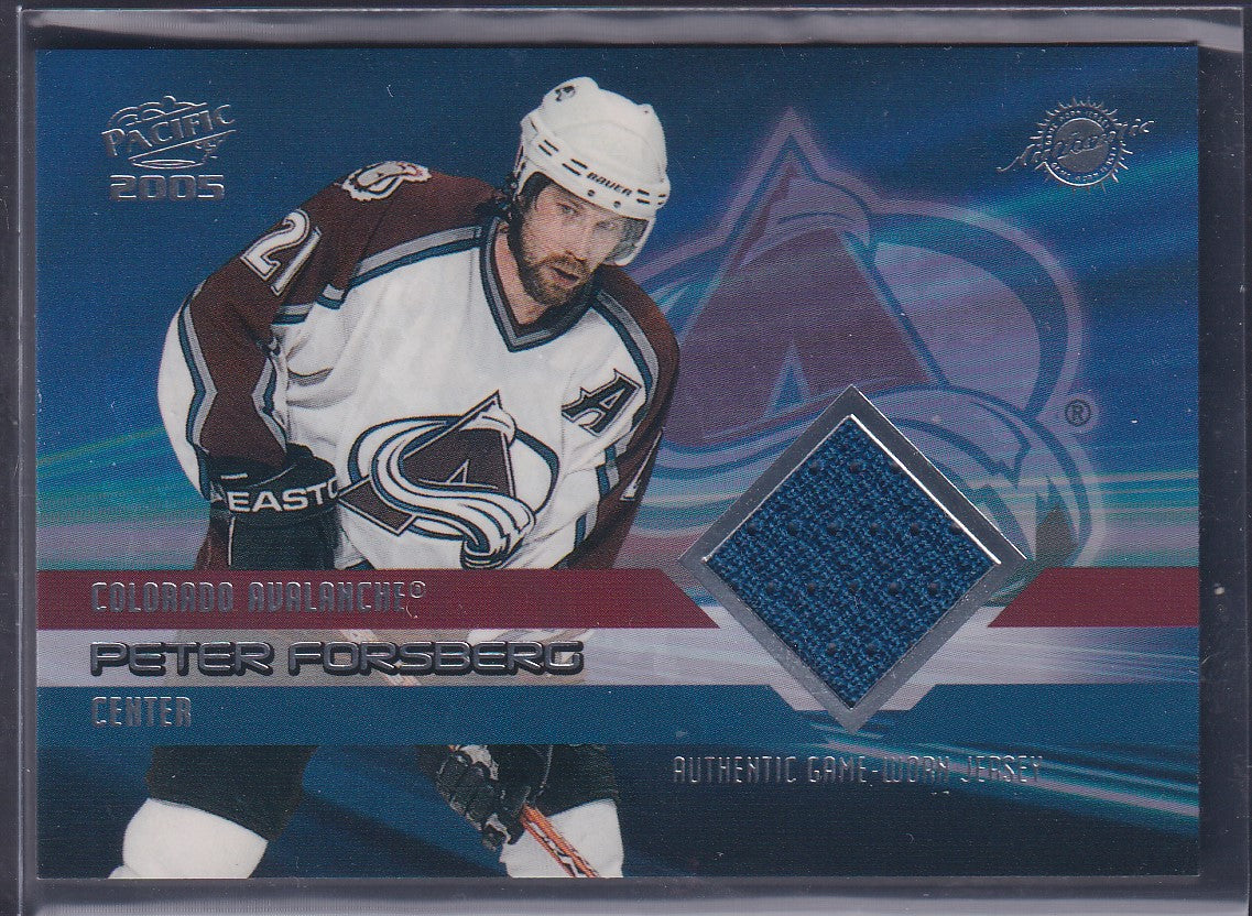 PETER FORSBERG - 2004 Pacific Trading Game-Worn Jersey Patch #8, /850