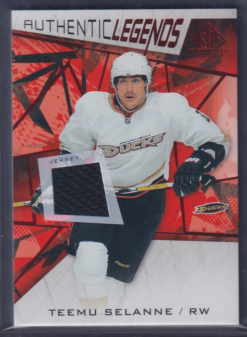 TEEMU SELANNE - 2021 SP Game Used Authentic Legends Jersey Patch #104