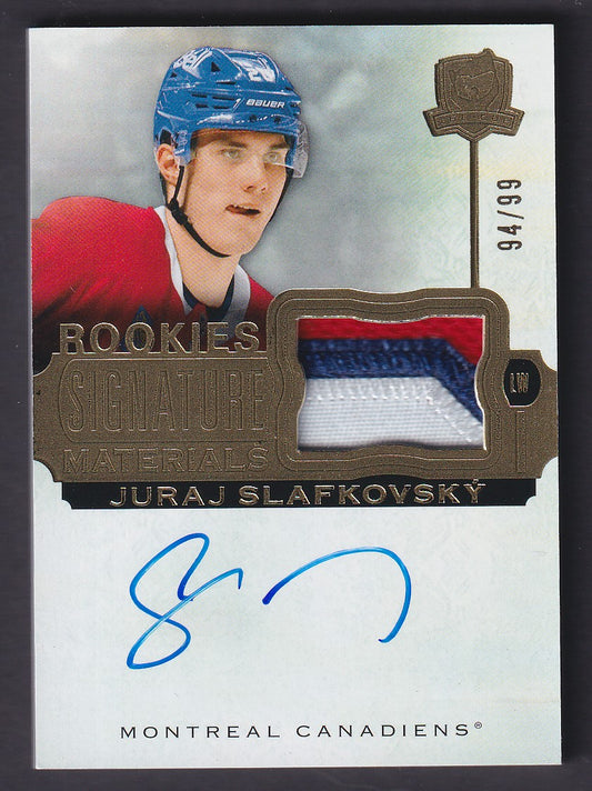 JURAJ SLAFKOVSKY - 2022 Cup Rookie Signature Materials Auto Patch #SP-SY, /99