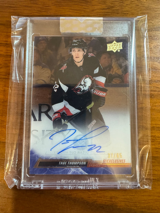 TAGE THOMPSON - 2022 Upper Deck Clear Cut Auto EXCLUSIVES #CC-TT, /65