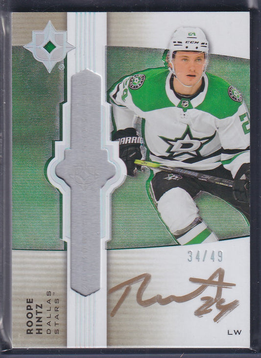 ROOPE HINTZ - 2021 Upper Deck Ultimate Gold Auto #UE-RH, /49