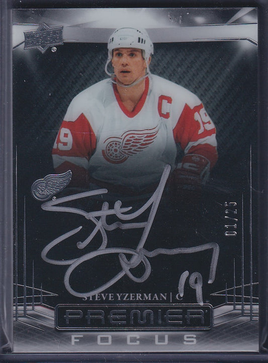 STEVE YZERMAN - 2022 Upper Deck Premier Focus Auto #PFA-SY, /25