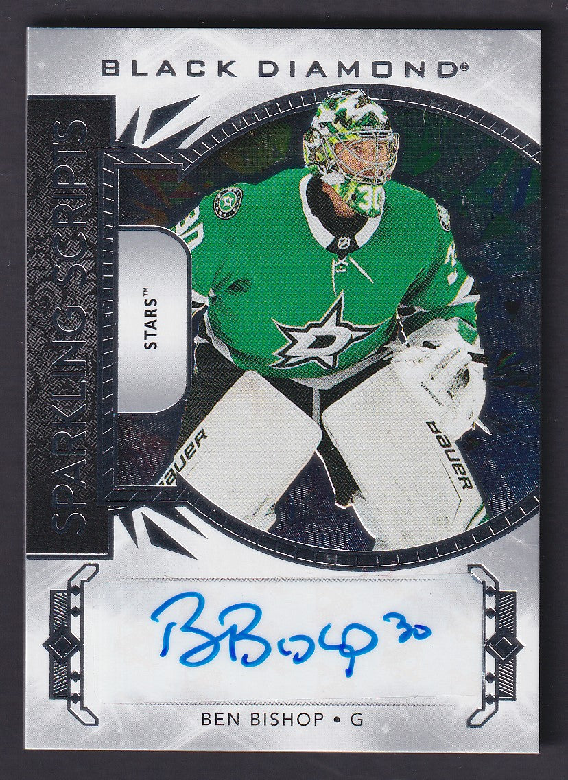 BEN BISHOP - 2019 UD Black Diamond Sparkling Scripts Auto #SC-BB