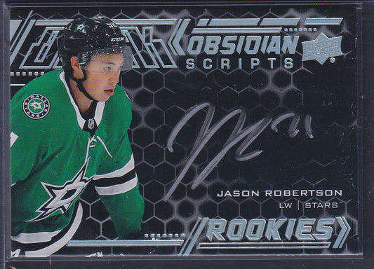 JASON ROBERTSON - 2020 Upper Deck Black Obsidian Scripts Auto Rookies #ORS-JR