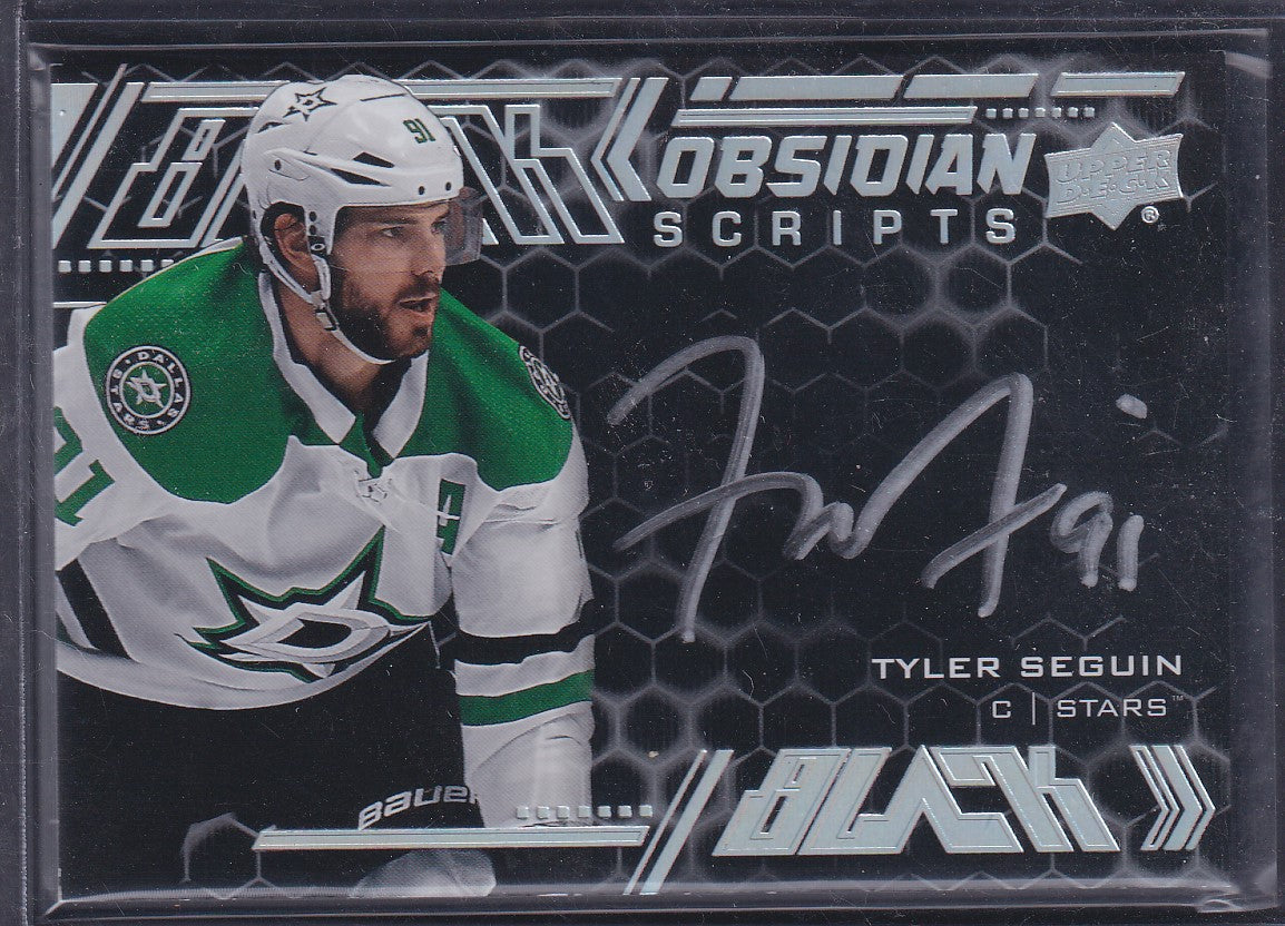 TYLER SEGUIN - 2020 Upper Deck Black Obsidian Scripts Auto #OS-TS