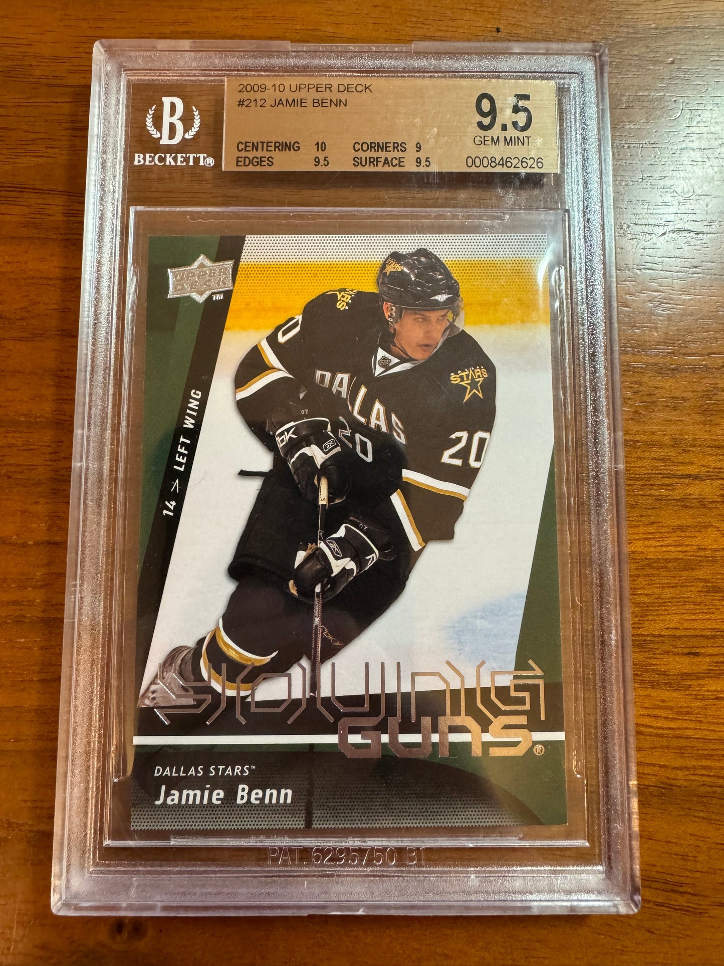 JAMIE BENN - 2009 Upper Deck Young Guns #212, BGS 9.5