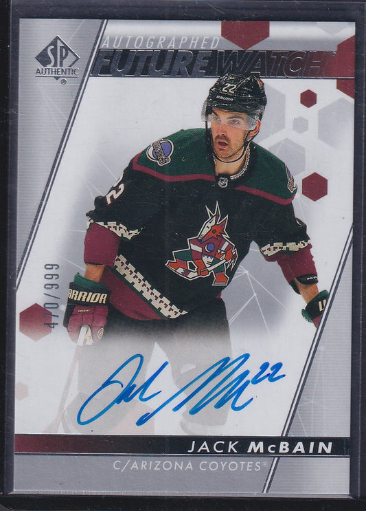 JACK MCBAIN - 2022 SP Authentic Future Watch Auto #123, /999