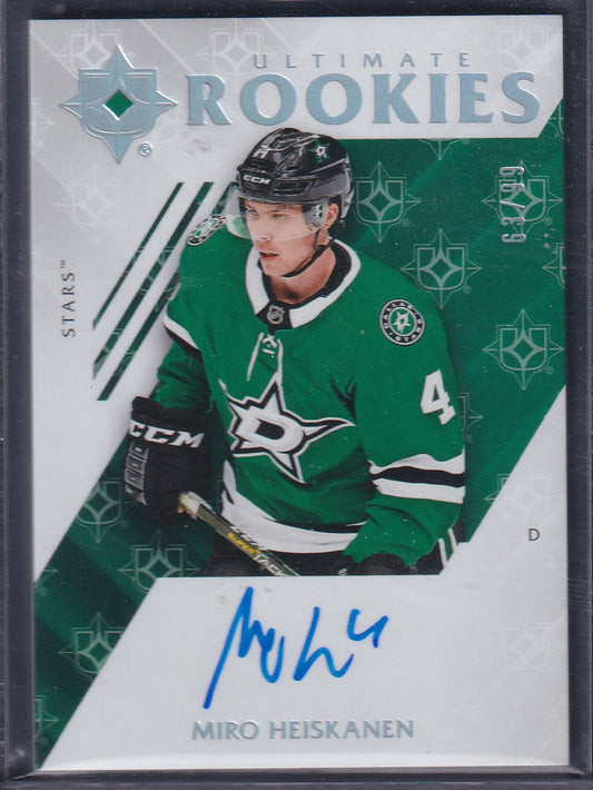 MIRO HEISKANEN - 2018 Upper Deck Ultimate Rookies Auto #92, /99