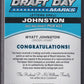 WYATT JOHNSTON - 2022 SP Game Used Draft Day Marks Auto #DDM-WJ, /35