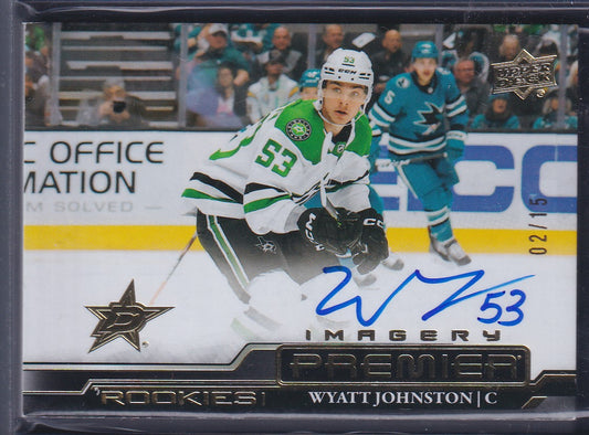 WYATT JOHNSTON - 2022 Upper Deck Premier Imagery Rookies Auto #PDAR-WJ, /15