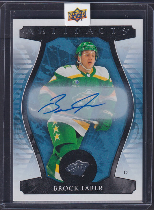 BROCK FABER - 2023 Upper Deck Artifacts Auto #XVII