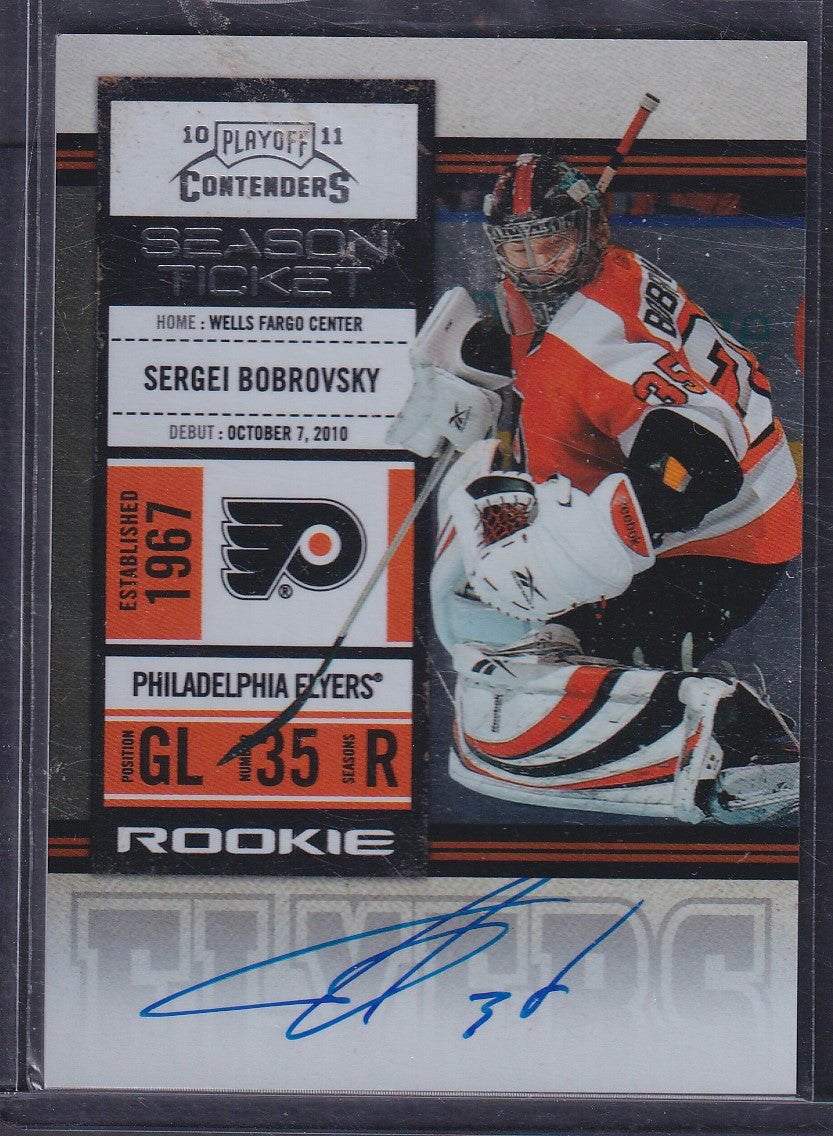 SERGEI BOBROVSKY - 2011 Panini Contenders Season Ticket Rookie Auto #154