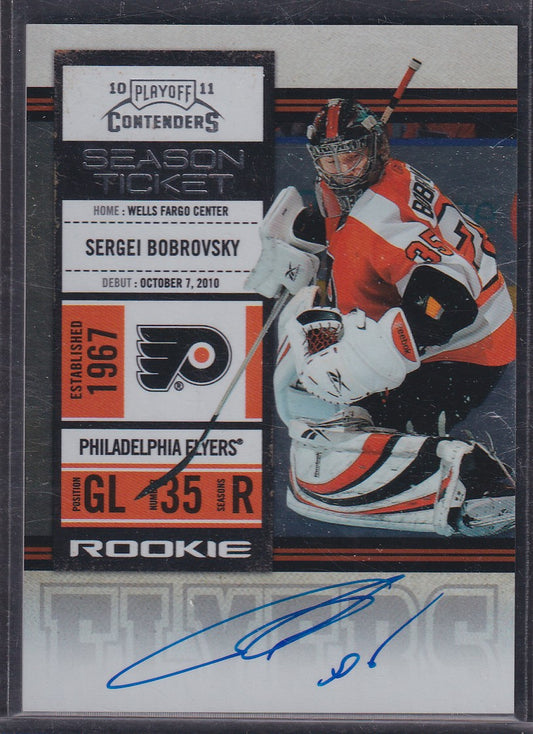 SERGEI BOBROVSKY - 2011 Panini Contenders Season Ticket Rookie Auto #154