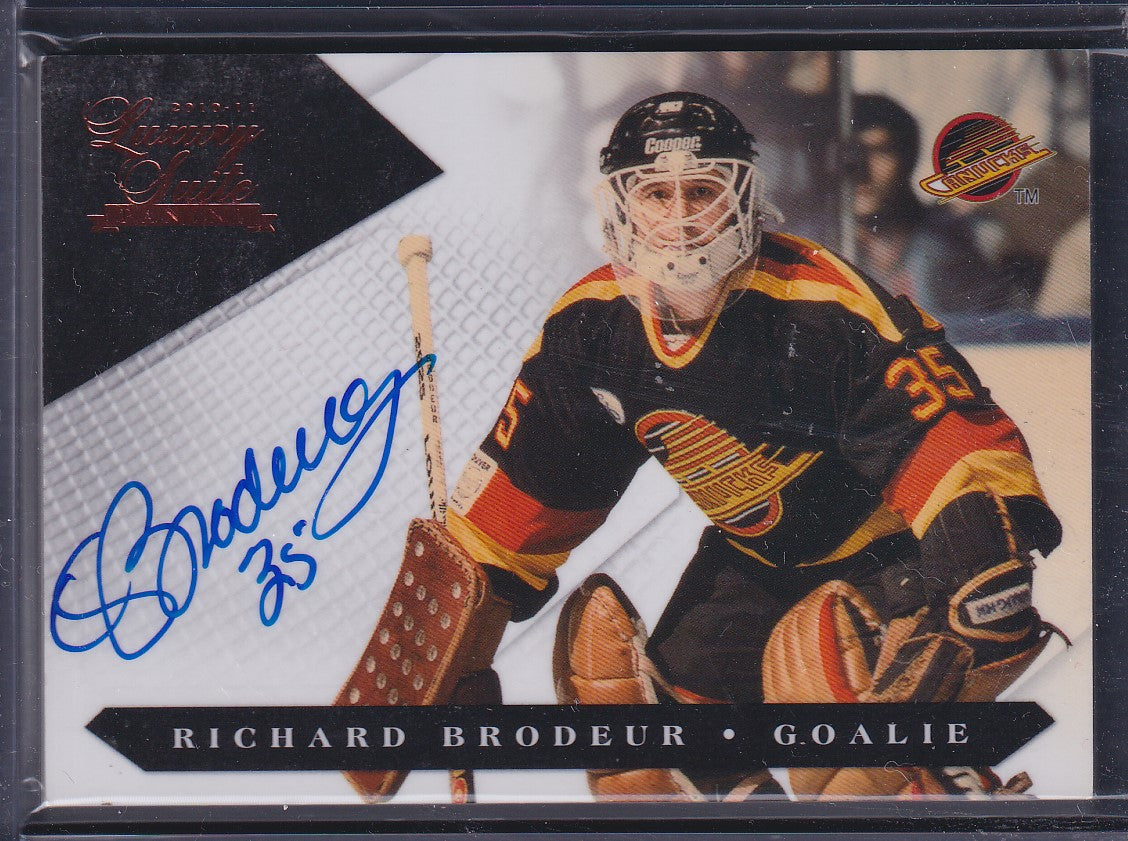 RICHARD BRODEUR - 2011 Panini Luxury Suite Auto #113, /199