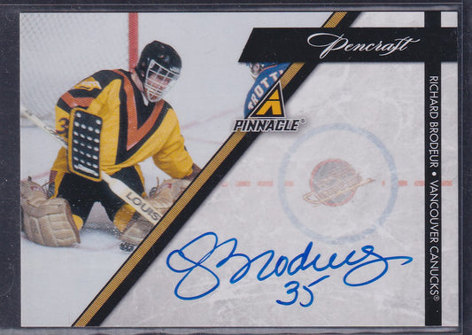 RICHARD BRODEUR - 2011 Panini Pinnacle Pencraft Auto #31