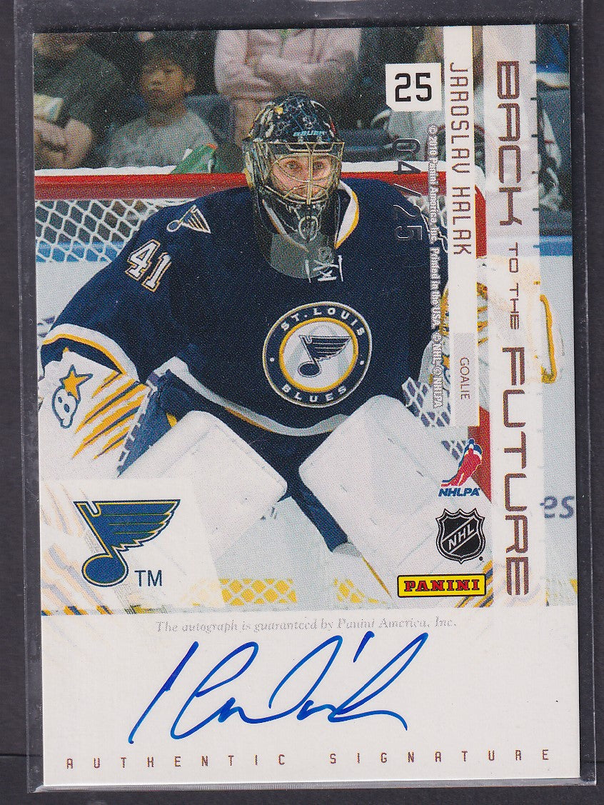 GLENN HALL / JAROSLAV HALAK - 2010 Back to the Future Dual Auto #25, /25