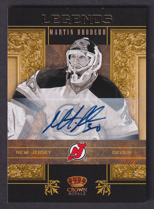 MARTIN BRODEUR - 2010 Panini Crown Royale Legends Auto #5, /25