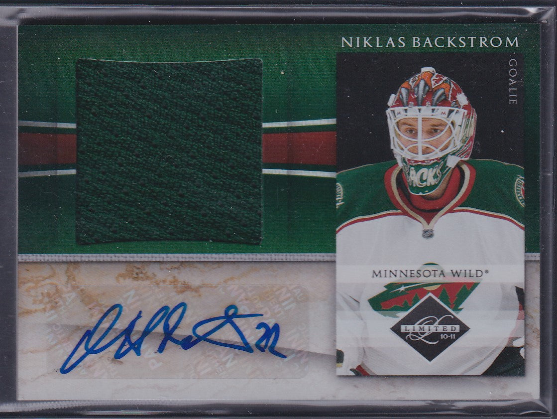 NIKLAS BACKSTROM - 2010 Panini Limited Auto Patch #14, /49