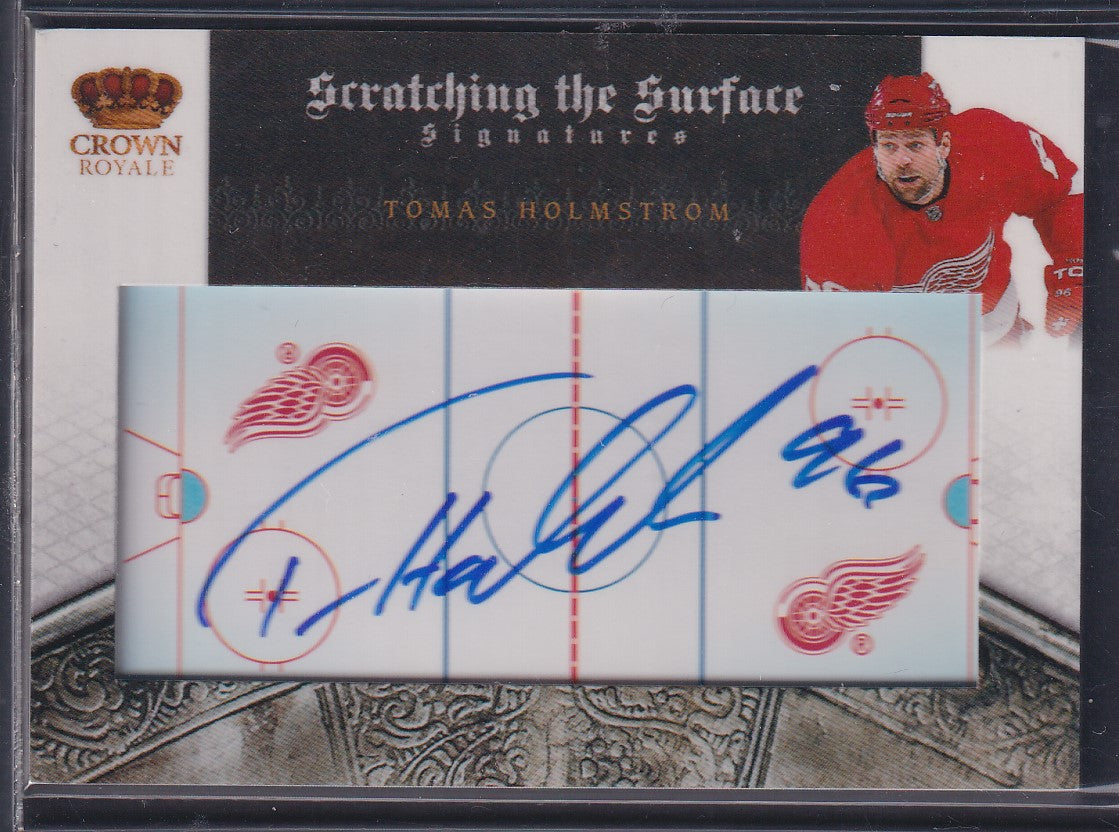 TOMAS HOLMSTROM - 2010 Panini Royale Scratching the Surface Auto #98, /100