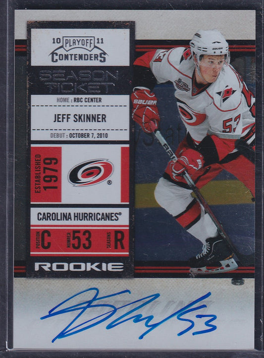 JEFF SKINNER - 2011 Panini Contenders Season Ticket Rookie Auto #126