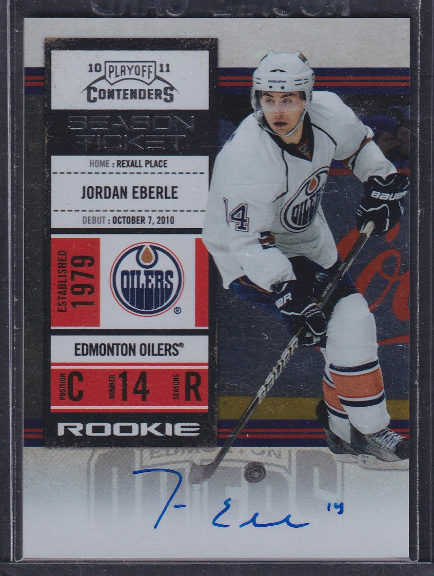 JORDAN EBERLE - 2011 Panini Contenders Season Ticket Rookie Auto #137